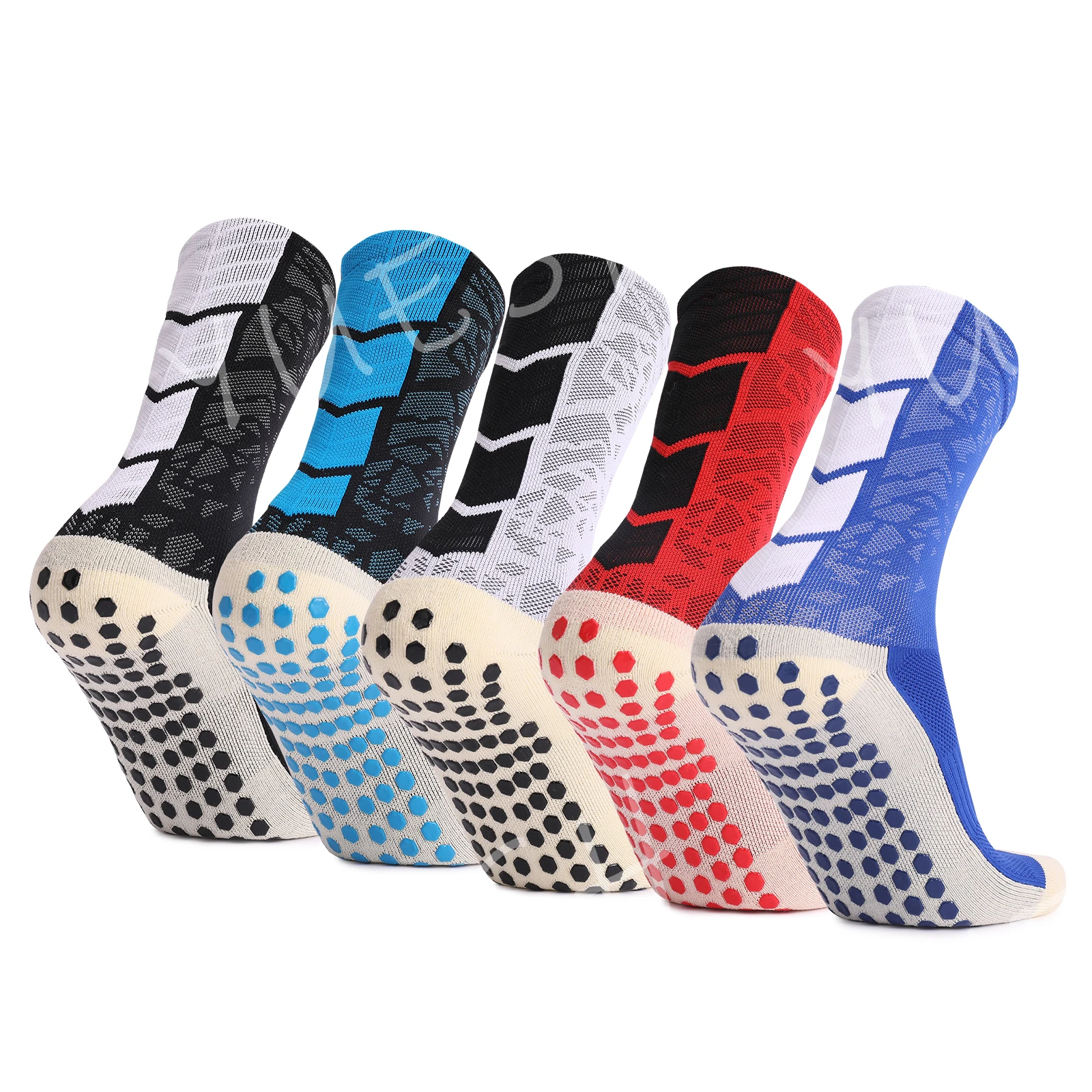 Wholesale New Design Breathable Custom Sports Non Slip Soccer socks cotton non skid football socks