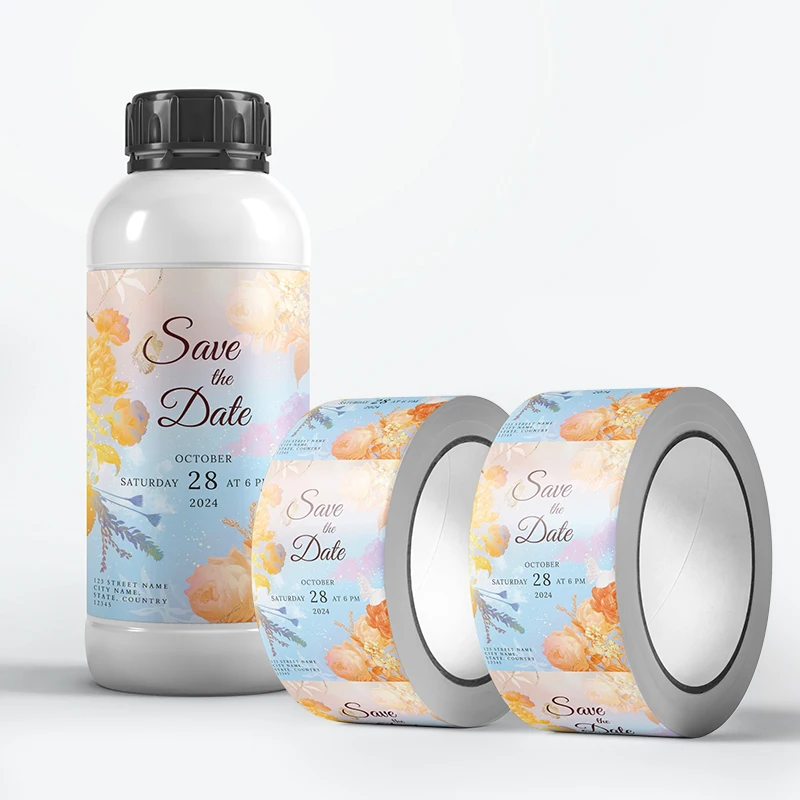 Custom Logo vinyl waterproof Printed shampoo pump water plastic bottle product Adhesive logo label sticker printing for bottles