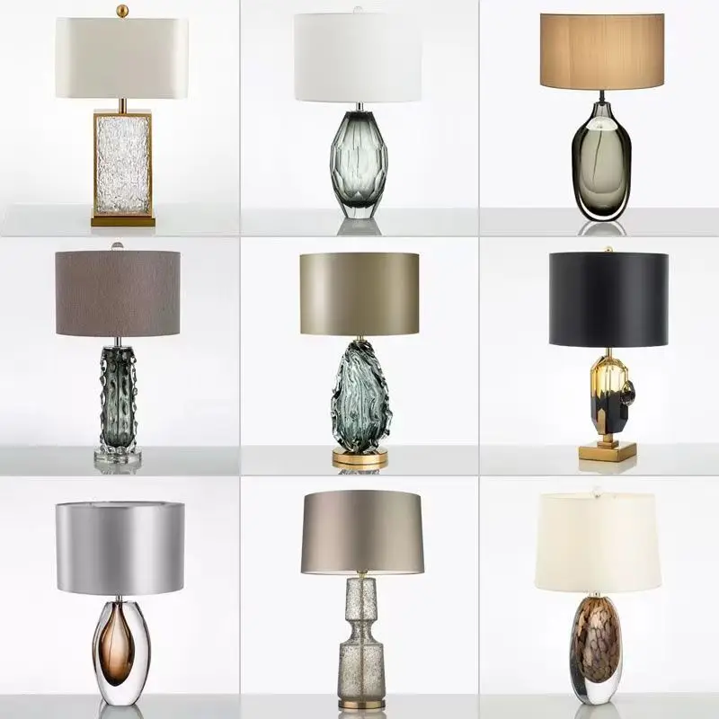 Nordic Modern Glaze Table Lamp Fashionable Art Living Room Bedroom  Hotel LED Personality Originality Desk Light