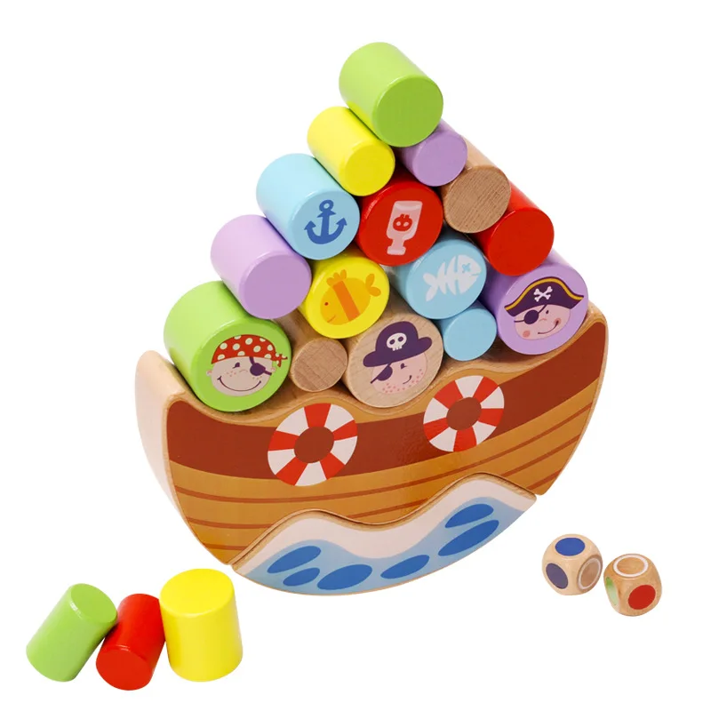 Wooden Moon Balance Building Blocks Wooden Toys