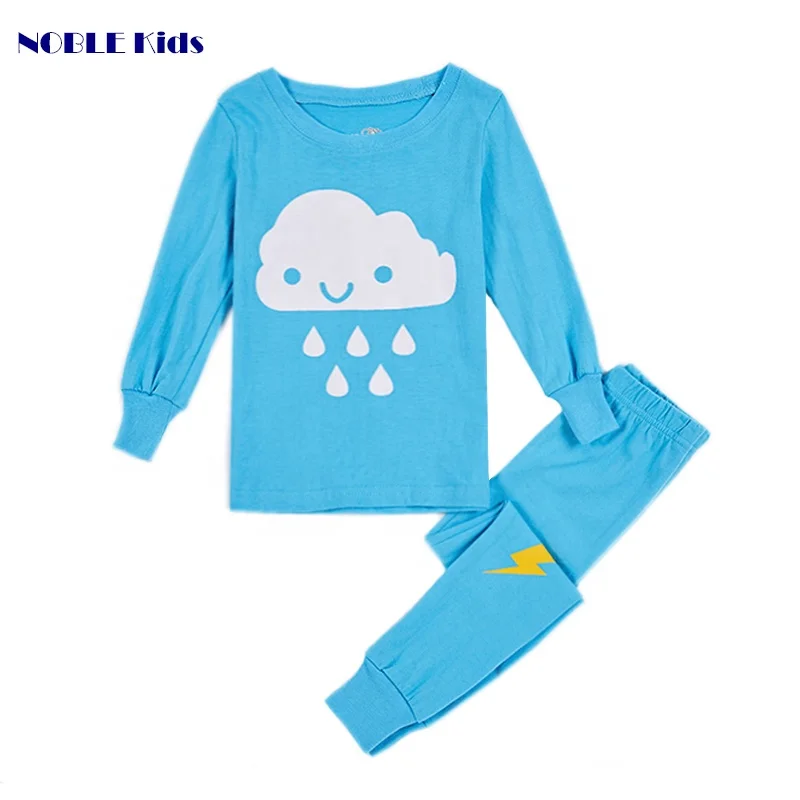
Home boys clothing sets bird Printing custom wholesale winter cotton animal children pyjamas 