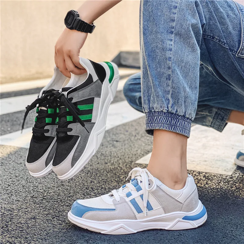 Мужские повседневные кроссовки, модные мужские кроссовки с воздушной подушкой, дышащая Спортивная обувь для бега, сетчатые теннисные мужские модные кроссовки, 2021