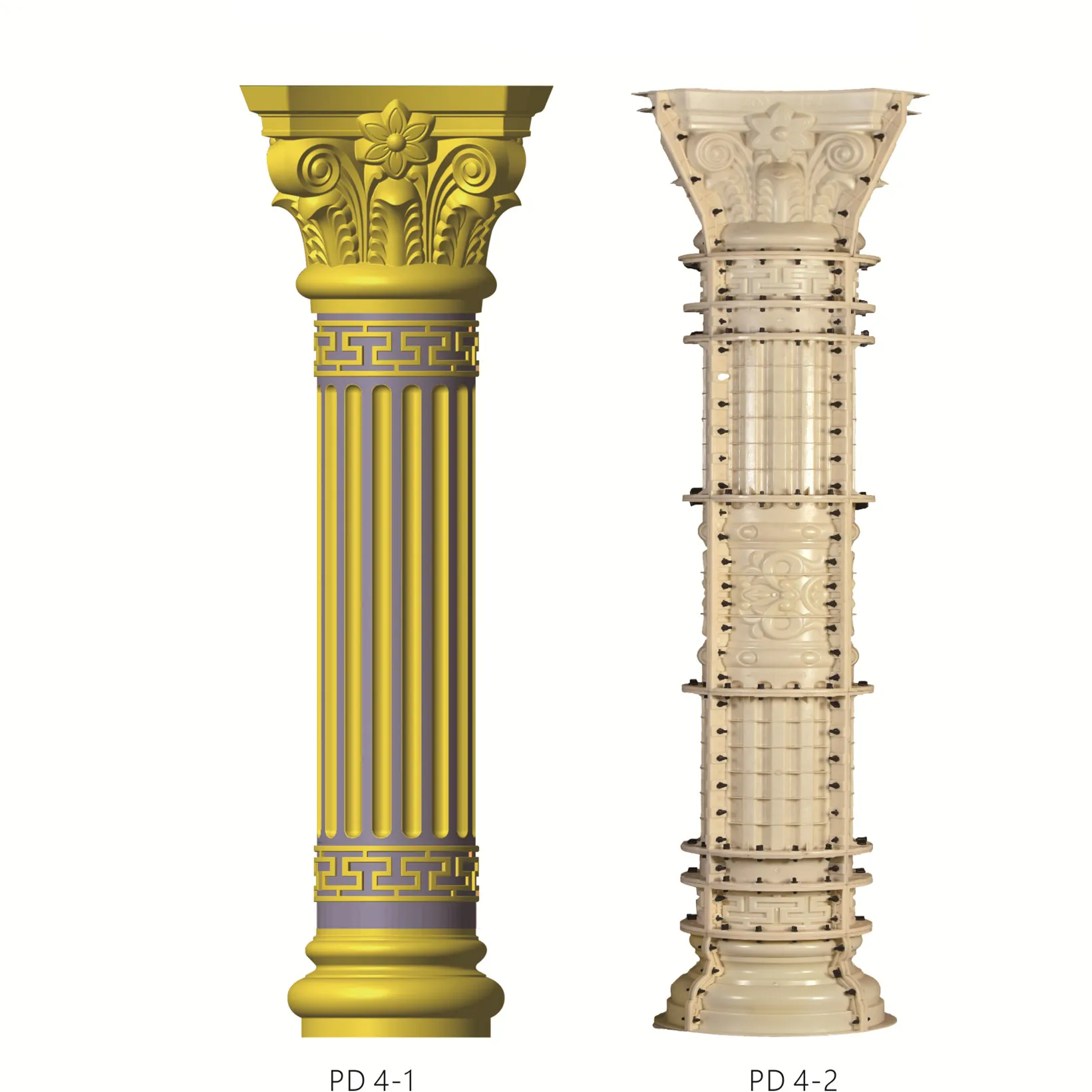 New Cheaper Construction Material Pillar Mold Reuse Many Times Roman Column Mold for sale