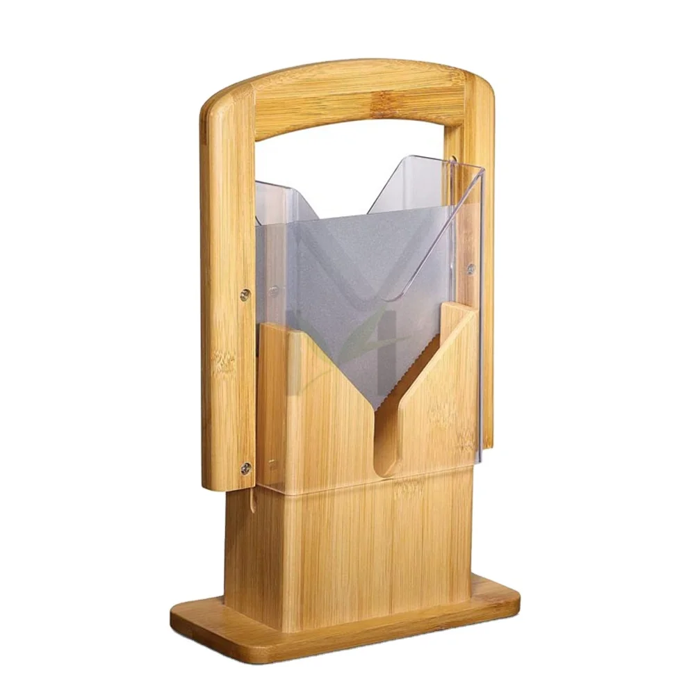 Easy and Safe to Use Bread Slicer Guide Bamboo Wooden Commercial Manual Bagel Slicer