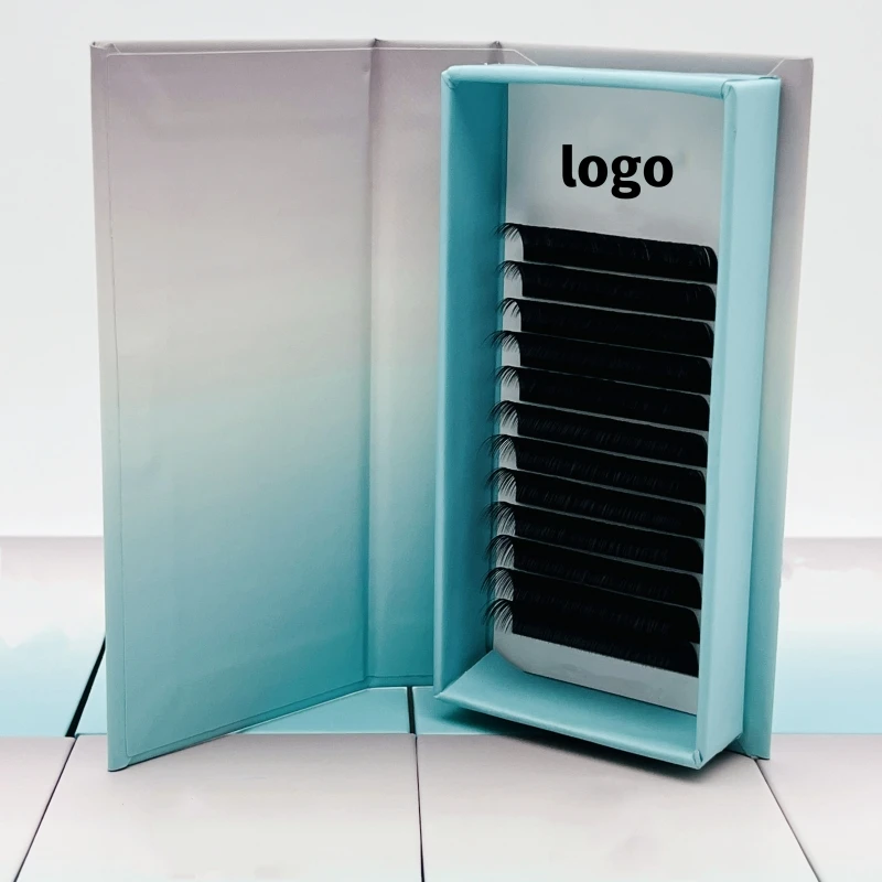 Cashmere Deep Dark Fluffy Matte Black Easy Fanning 0.02 0.03mm volume Lash Extension Mix Tray Custom Eyelash Extension