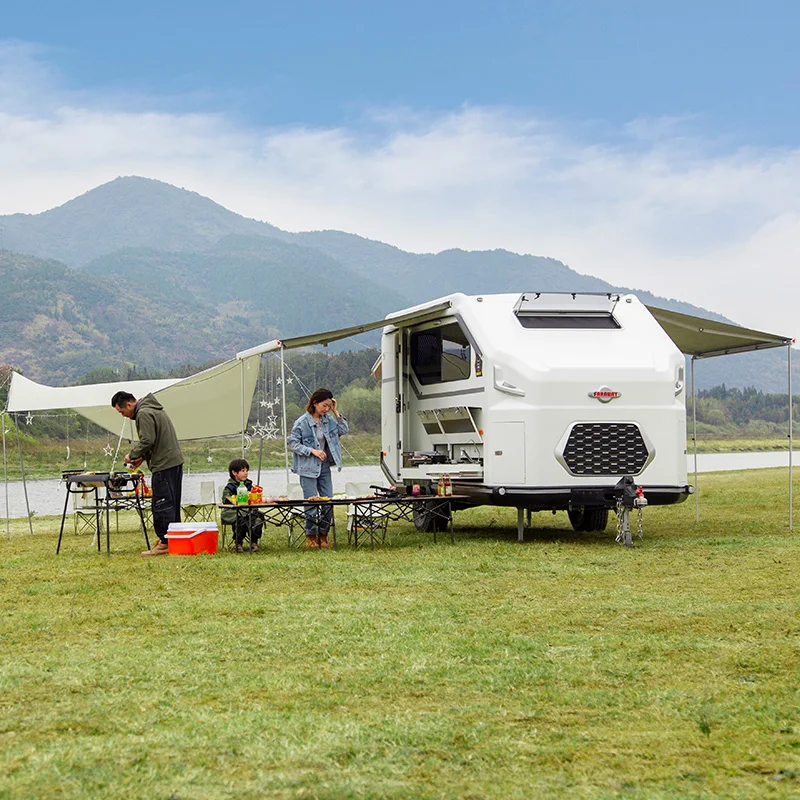 Новый материал 6 метров легкий трейлер для путешествий 4x4 RV Motorhome Caravan Popup Camper с кухней