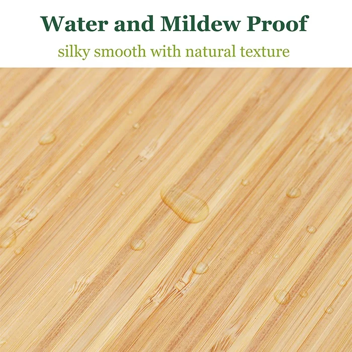 Bamboo Rectangular Curved Standing Sit Stand Office Computer Desk Top