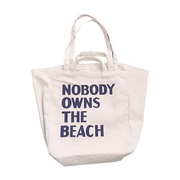 Large Capacity Single Shoulder Canvas Bag with Cartoon Pattern Art Student and Hand Shopping Bag with Blank Canvas Bag