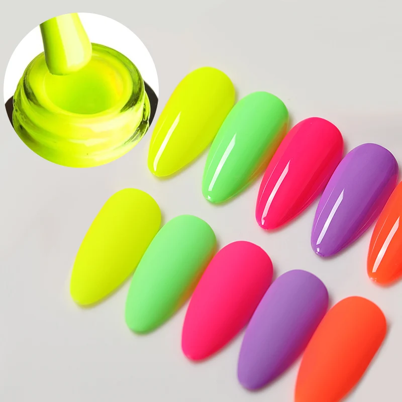 Venalisa 7.5ML Neon Gel Nail Polish UV Gel Nail Supplies Semi Permanent Soak off Varnishes Fluorescence Effect Acrylic Enamel
