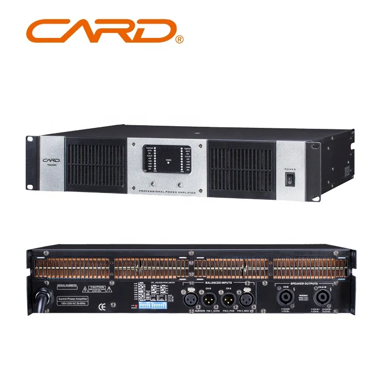 Professional Dual Channel Power Amplifier 1000 Watts High Output Portable Power Amplifier For Concerts