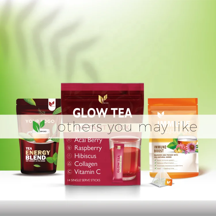 Customized Energy Boost and Detox  With Green Tea Matcha Instant Tea Packets In Tea Powder Single Serving Sticks