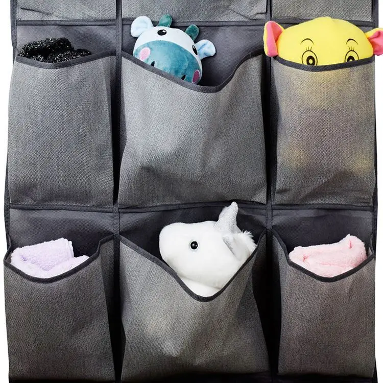 Hot Selling Over the Door Shoe Organizer,  Large Pocket 5-tier over the door shoe organizer with 4 Strong Metal Over Door Hooks