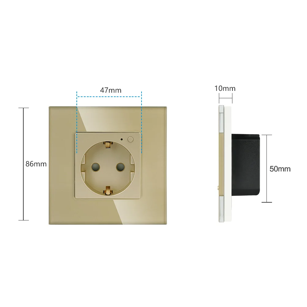 TAWOIA ZigBee Smart Germany Power Socket Outlet Type with Grounding 16A Smart Life smart home socket