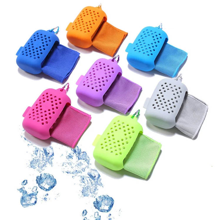 Best selling 30*80cm outdoor instant pva GYM beach towel logo custom microfiber ice cooling towel for sport
