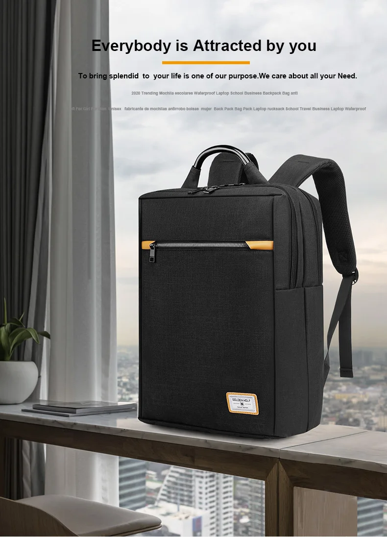 Golden Wolf Mochilas 2023 Trend Factory wholesale waterproof oxford low price men laptop backpack bag
