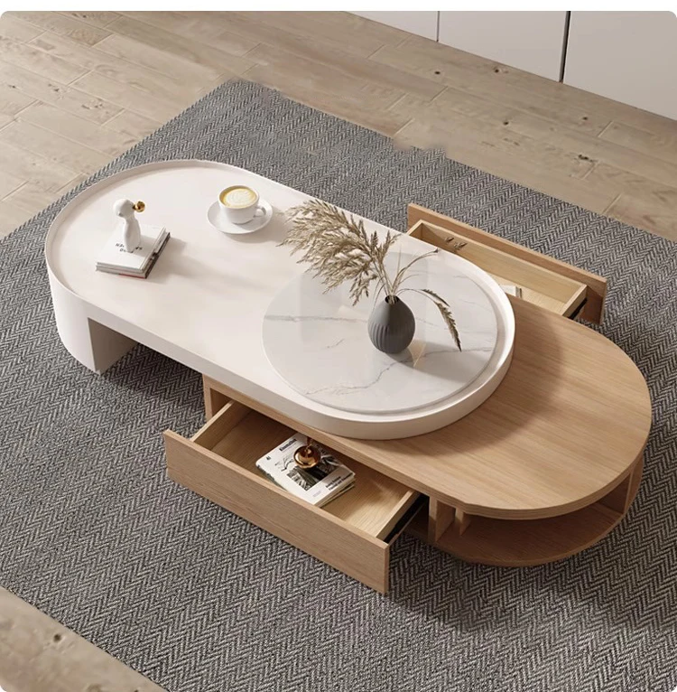 Luxury Modern Wooden Bone Inlay Oval Coffee Table Living Room Coffee Tables Of The Room