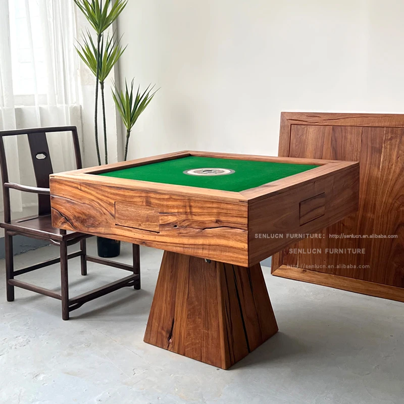 Oriental Aesthetics Fit Modern Elements High End Silky Durable Automatic Mahjong Table