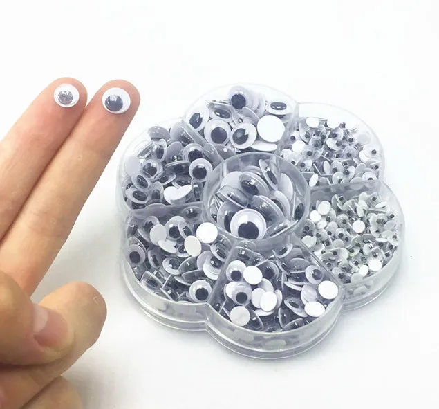 wholesale premium material googly wiggle eyes self adhesive for Halloween monster birthday party craft sticker eyes