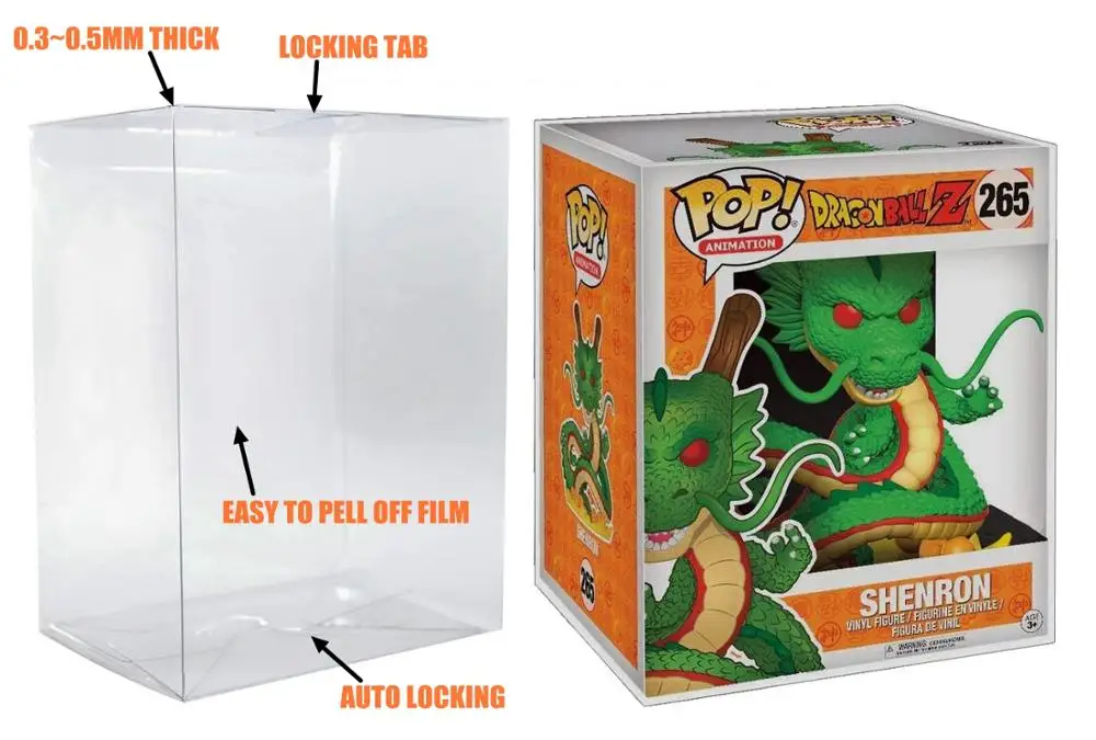 
Pop Protector 0.5 mm Thick Clear Plastic Case for Funko Vinyl Figures 