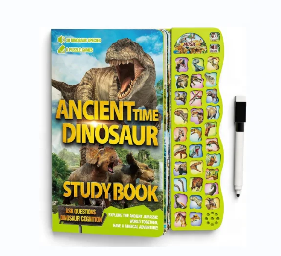Dinosaur Book for Kids 3-5 Dinosaur Busy Book with Sounds 30 Species Names