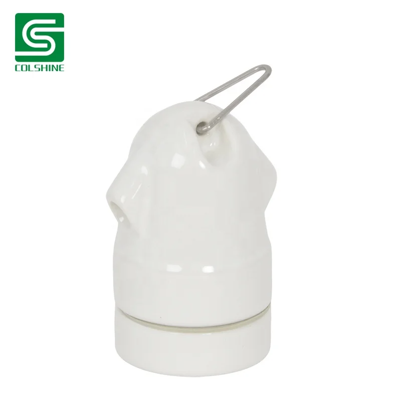 Best Quality Ceramic Lamp Holder Long Life Span Electrical Socket with Hooker