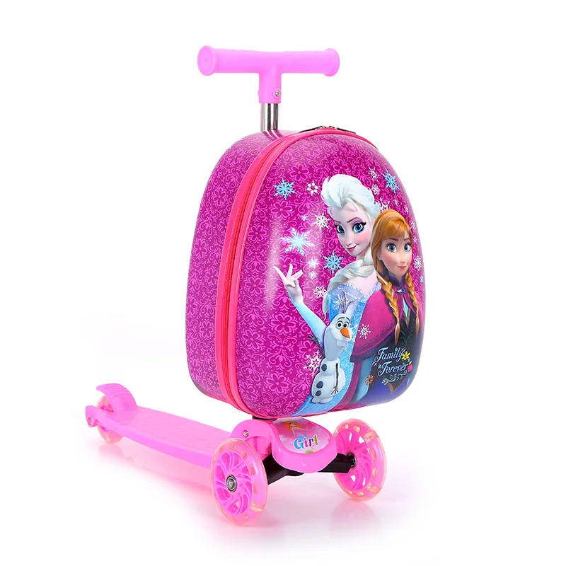 wholesale lightweight kids travel trolley bags vintage spinner rolling girls kids scooter luggage case for girls