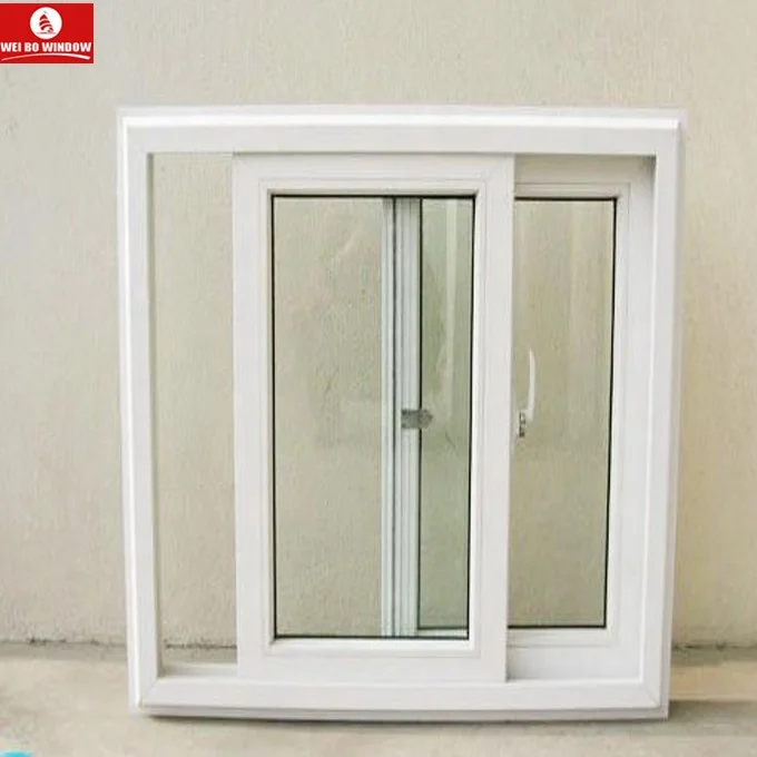 Two track two panel sliding window pvc window for container house