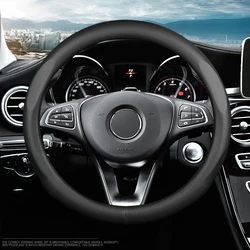 Flexible Not Easy Aging And Anti-skid Car Genuine Leather Wholesale Steering Wheel Cover