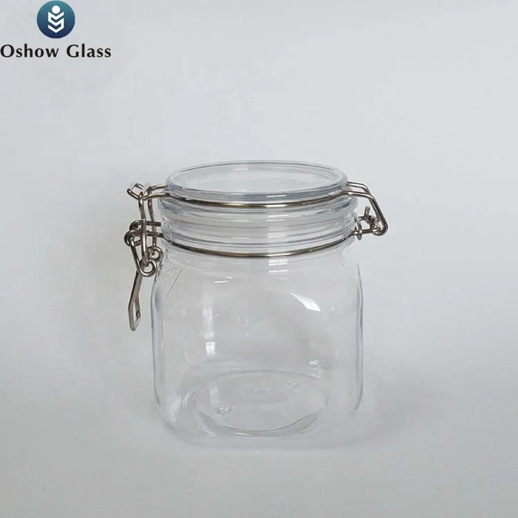 150ml 500ml 1000ml Round Glass Containers Kilner Airtight Glass Jar Set Clip Top Jars with Seal Buckle Cover