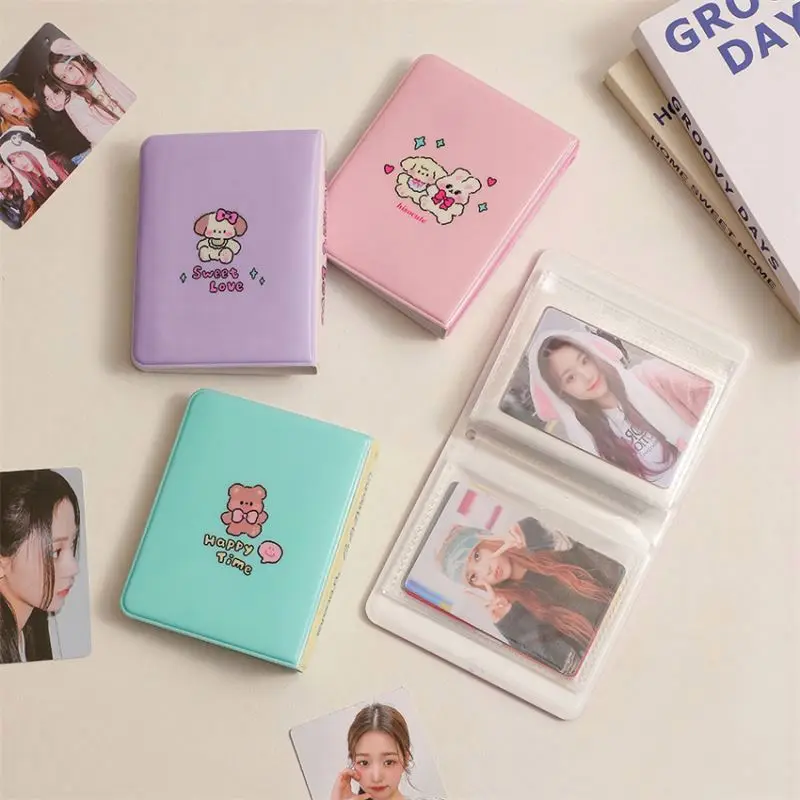 Пользовательские kpop Коллекционная книга фотоальбом милые девушки пастельные цвета коллекция мультфильм 4 дюйма 1 карман в форме сердца ПВХ пластик