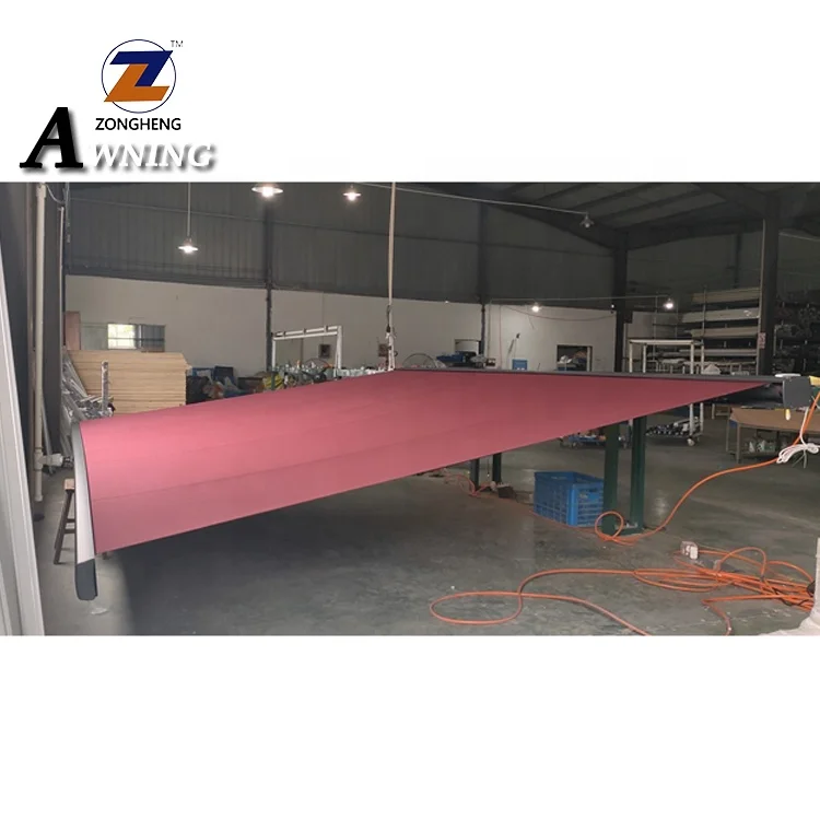 
Commercial Outdoor Remote Control Electric Full Cassette Motorized Aluminium Retractable Awnings for garden with LED light 