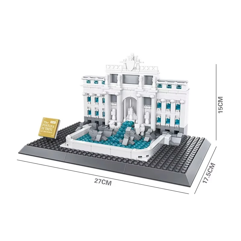 4212 фонтан Trevi итальянские архитектурные аттракционы модель строительных блоков набор игрушек для детей подарок унисекс