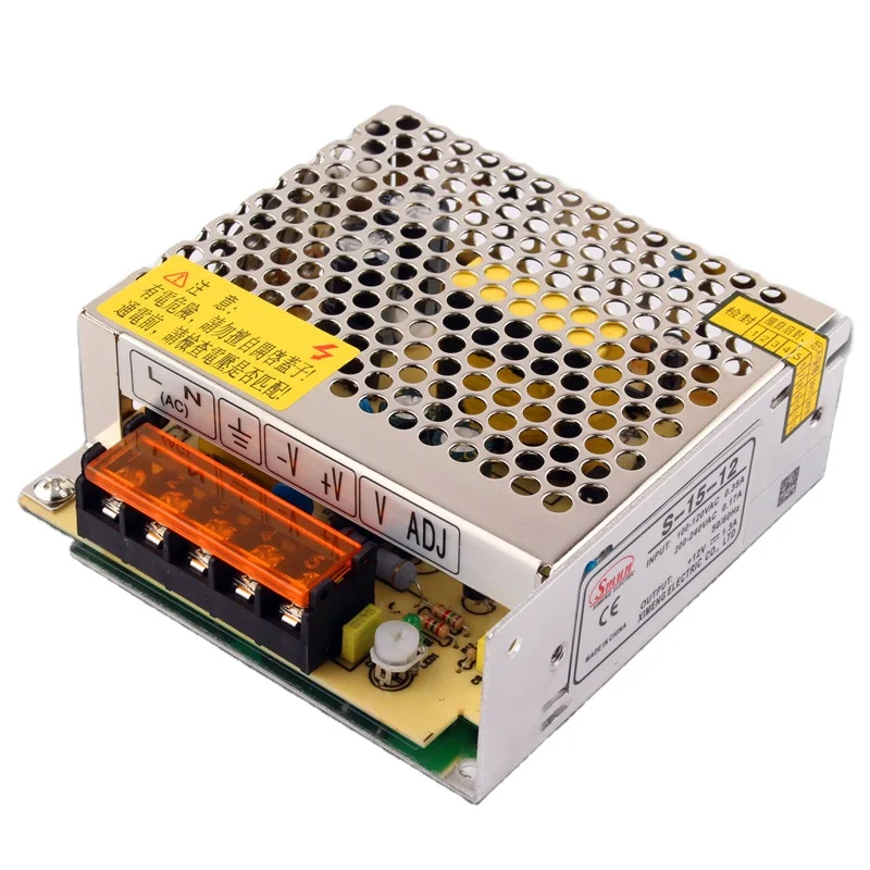Смун S-15-12 15W 12V 1.3A импульсный источник питания SMPS для передачи данных по сети