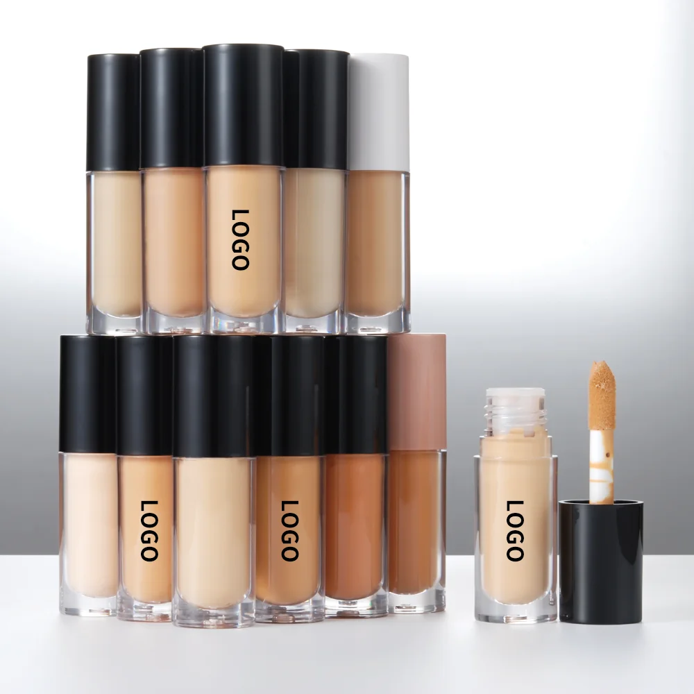 Best Low Moq Matte and Vegan Foundation Private Label Makeup Dark Skin Liquid Concealer Full Coverage Concealer Private Label