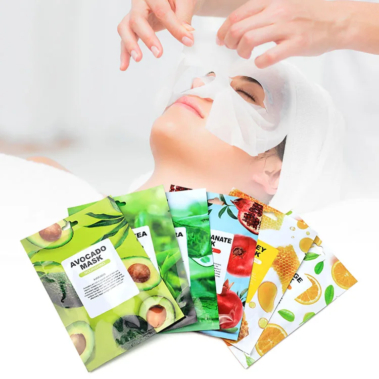 Wholesale Korean Beauty Green Tea Fruit Honey Face Mask Lightening Skin Care Moisturizing Masque Peel Off  Sheet Facial Masks
