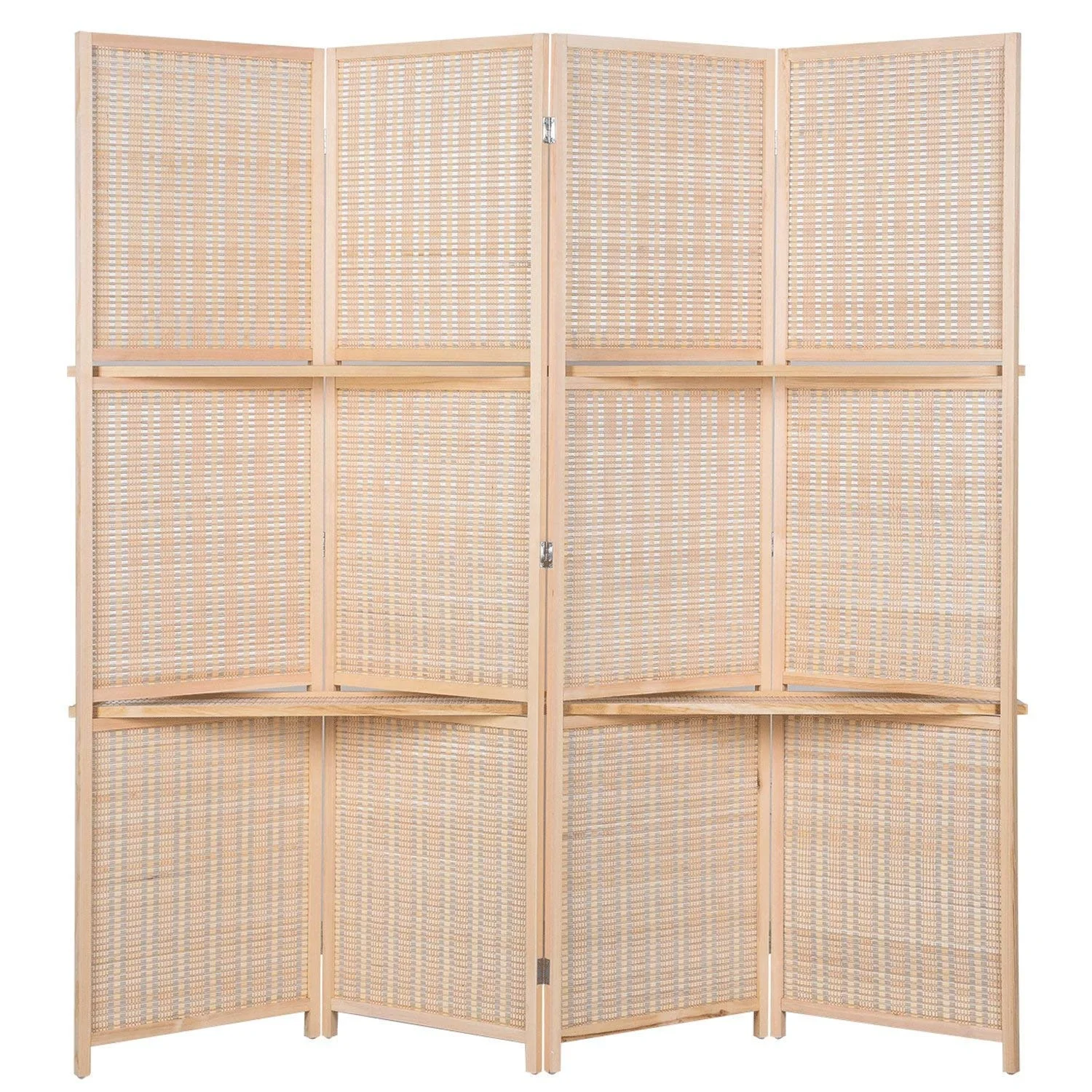 Bamboo Screen dividers/Room Divider Folding Separator Partition Splitter Privacy Screen 4 Panel, Bedroom Living Room