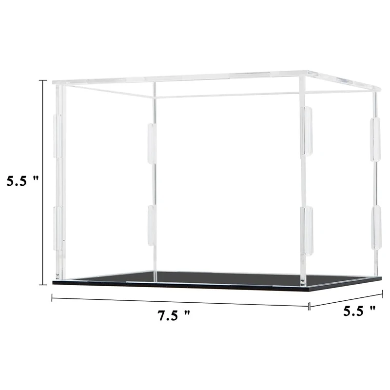 Custom Acrylic Car Model Display Box with Base Transparent Display Show Case for Toy Model Cars Miniature Figure Collectible