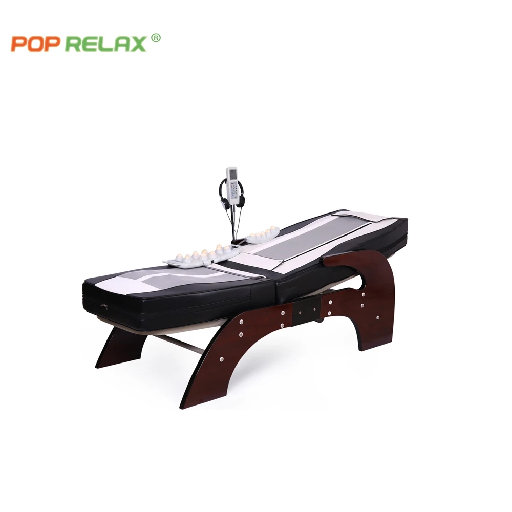 POP RELAX Spine care therapy jade stone roller massage bed full body lift-up-down massage table