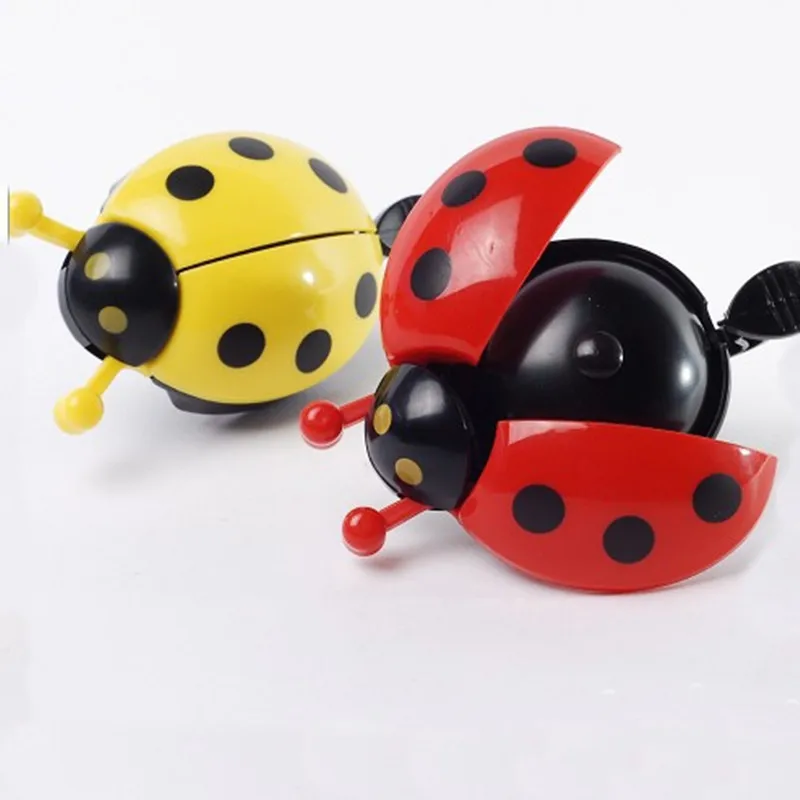 Latest research and development bicycle bell cartoon Ladybug bike bell can spread its wings baby carriage bell cycle horn