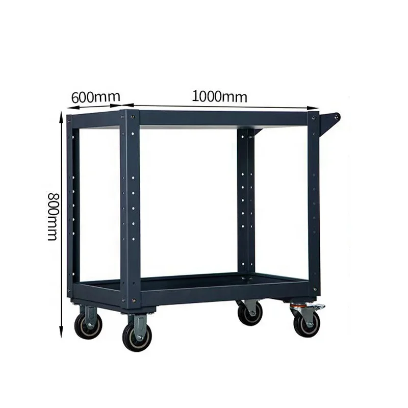 Safe And Stable Three-Layer Heavy-Duty Tool Truck For Outdoor Use, Movable Large Capacity Workshop Maintenance And Storage Cart