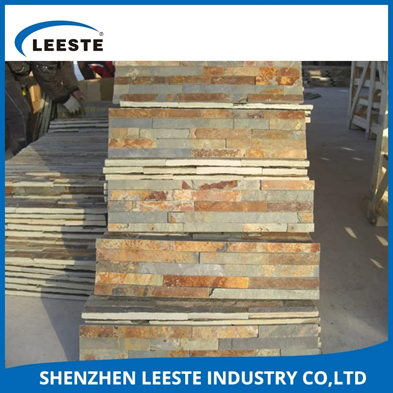 Factory Price Exterior Decoration Natural Cultural Stone A Variety Of Colors Customized Size Wall Slate