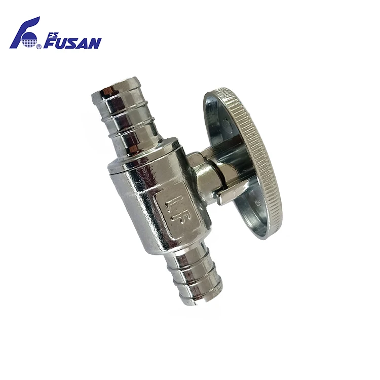 NSF certification 1/2 PEX two way brass angle valve