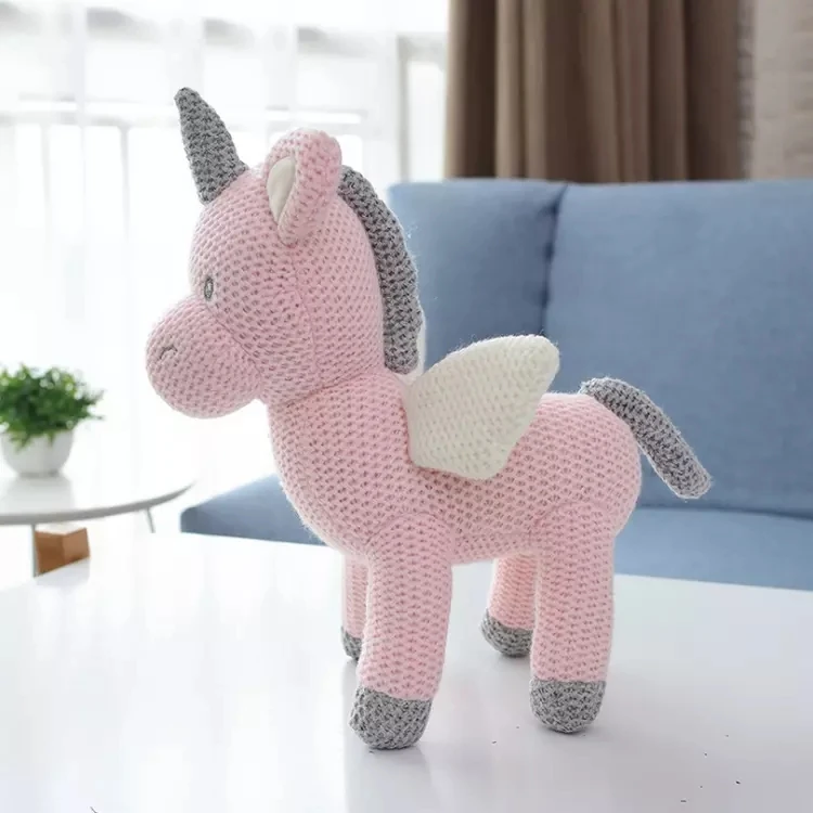 Customized Handmade Crochet Unicorn Stuffed Animal Knitting Toys