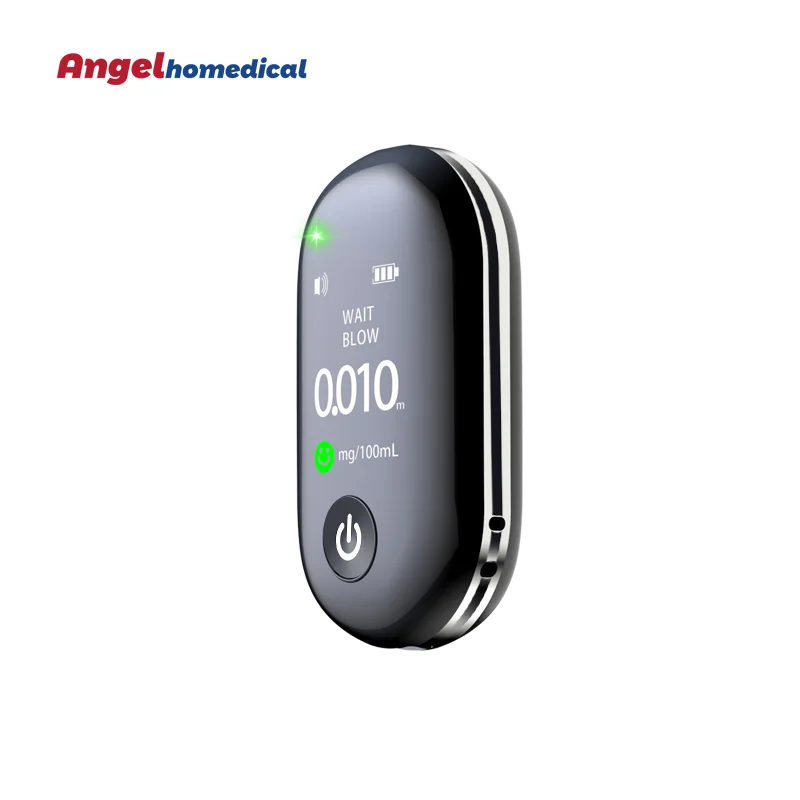 2022 Hot selling Digital Breath Electronic Alcohol Checker USB Rechargeable Portable Keychain Alcohol Tester Police Breathalyzer