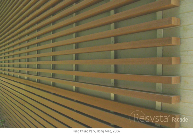 
Natural Weather Resistant Resysta Wood Sun Louver Outdoor Shutter 