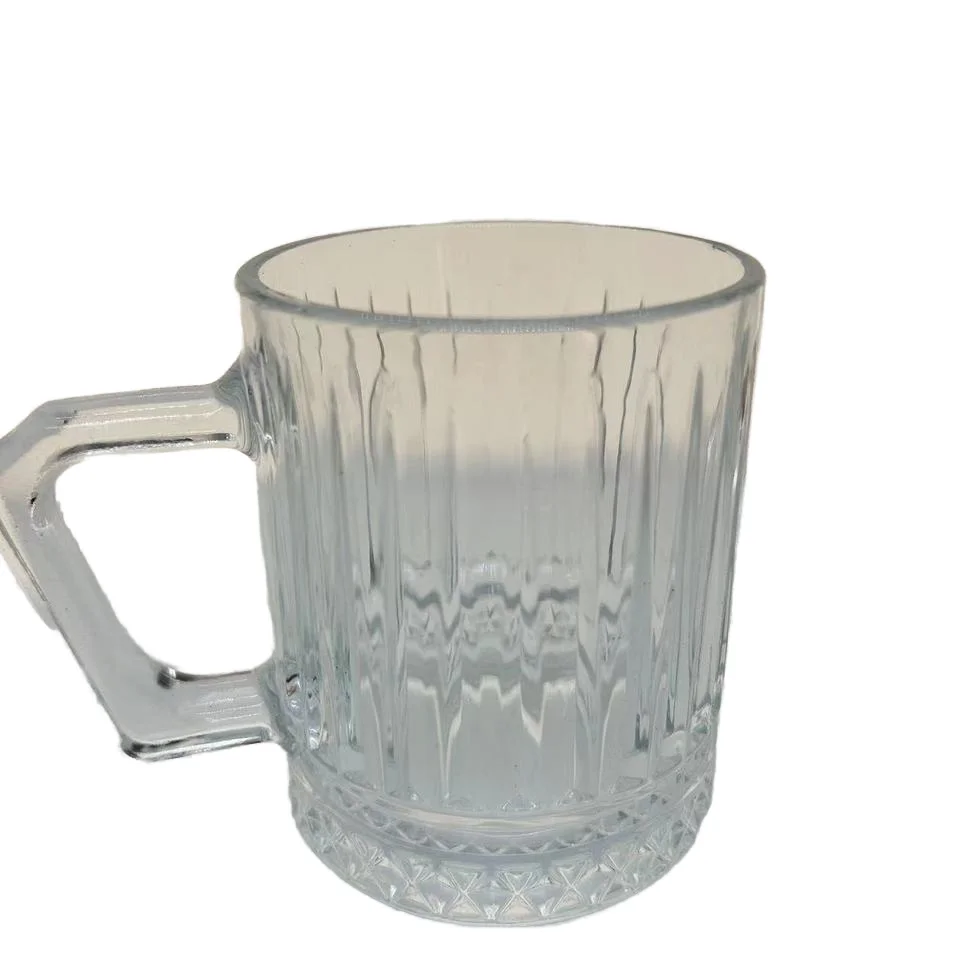 High-End Large Capacity Glass Cup with Comfortable Handle Thickened Beer Mug for Wine Modern Classic Style