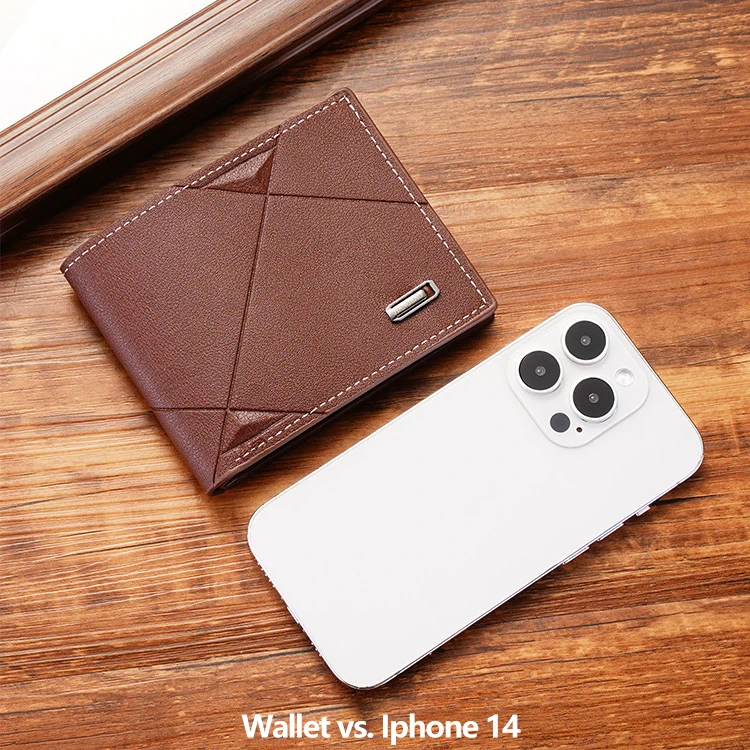 Hot Sale Business Bifold PU Leather Wallet Credit Card Holders Short Purse For Men Minimalist British Style Man Wallet