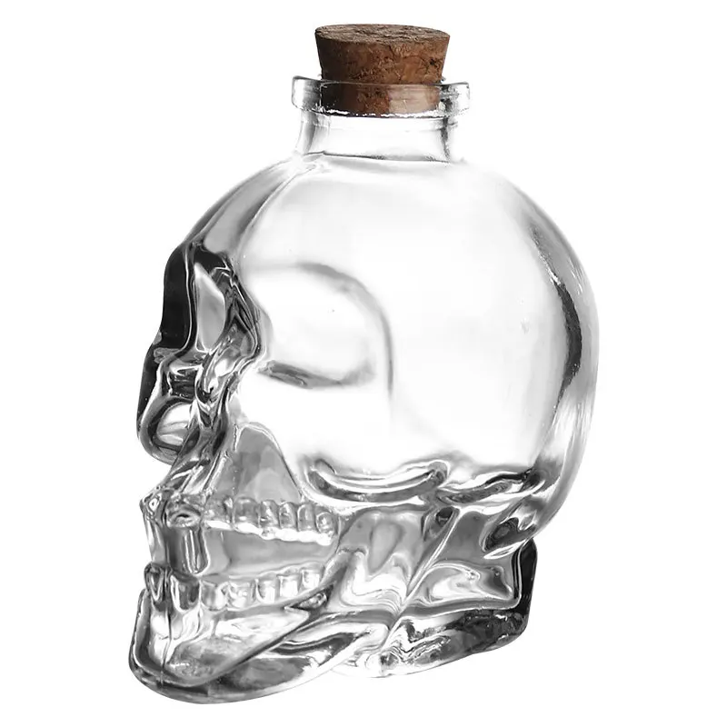 180ML 380ML 760ML Vodka Bottle Skull Bottles Creative Gothic Wine Vodka Decanter Glass Flagon