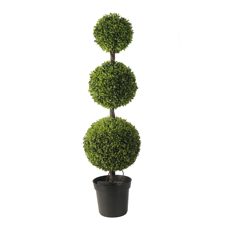 High quality plastic plant for home decor boxwood topiary trees for garden artificial grass ball tree