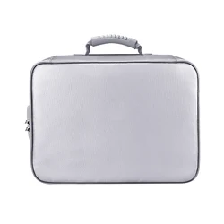 Portable important documents A4 travel document organizer filing safe waterproof fireproof document bag with lock